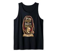 Catholic Pray Hope and Don't Worry Padre Pio Gift Tank Top