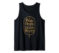 Catholic Pray Hope and Don't Worry Padre Pio Gift Tank Top