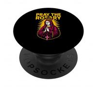 Catholic Pray the Rosary Vintage Mens Surgery Recover PopSockets Adhesive PopGrip