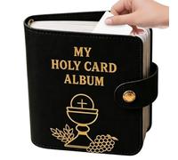 Catholic Prayer Card Holder | with 20 Protective Sleeves, Portable Case Booklet, Catholic Sacred Organiser Made of Faux Leather | For Men Women Personal Prayer Travel Home Home Reunion Family Reunion