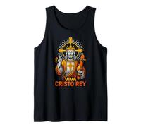 Catholic Pride Viva Cristo Rey Vintage Mens Get Well Tank Top