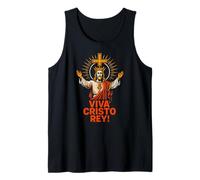 Catholic Pride Viva Cristo Rey Vintage Mens Get Well Tank Top