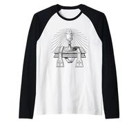 Catholic Priesthood Symbol Eucharist Chalice Stole Line Art Raglan Baseball Tee
