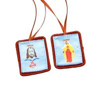 Catholic Red Shoulder Blade Mount Religious Necklace for Our Lady of Carmels and Spiritual Prayer