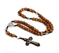catholic rosary bead necklace for women catholic cross necklace for men wooden rosary bead necklace seven sorrow rosary necklace miracle medal necklace necklace, small, Metal, No Gemstone