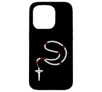 Catholic Rosary Beads Crucifix Christian Faith Case for iPhone 15 Pro