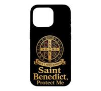 Catholic Saint Benedict Protect Me Faith Gift Case for iPhone 16 Pro