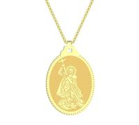 Catholic Saint George With Dragon Pendant Necklace Men Women Religion Medallion Charm Neck Chain Collar
