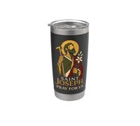Catholic Saint Joseph Pray for Us Faith Gift Stainless Steel Insulated Tumbler