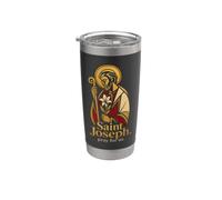 Catholic Saint Joseph Pray for Us Faith Gift Stainless Steel Insulated Tumbler