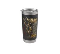 Catholic Saint Michael Archangel Armor of God Prayer Shield Stainless Steel Insulated Tumbler