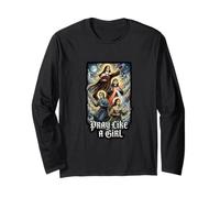Catholic Saint Pray Like A Girl Women Long Sleeve T-Shirt