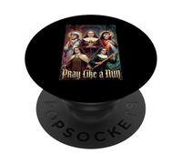 Catholic Saint Pray Like A Nun Women PopSockets Adhesive PopGrip