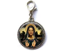 Catholic Saint Saint Lucia - Saint Lucy - Patron Saint of Eyesight - Eyeballs - Catholic Saint Zipper Pull Charm Zipper Pull Jewelry - Glass Photo Charm Jewelry - Birthday Festival Gift