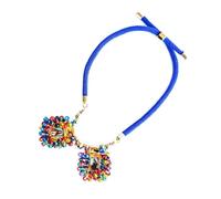 Catholic Scapular Bracelet Handmade Multicolor Crystal Stone Embroidered Wristband of Sacred Heart of Jesus & Holy Virgin of Carmen 2cm x 2cm by Zaraleas