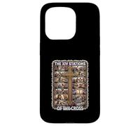 Catholic Stations of the Cross Lent Crucifix Latin Lenten Case for iPhone 15 Pro