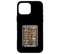 Catholic Stations of the Cross Lent Crucifix Latin Lenten Case for iPhone 16 Pro Max