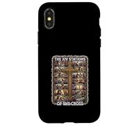 Catholic Stations of the Cross Lent Crucifix Latin Lenten Case for iPhone X/XS