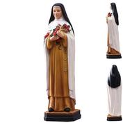Catholic Statues, 8.2x2.4x2.2 Inch Resin St Therese Catholic Statue on Base Inspirational St Therese Religious Statues for Religious Holiday, Reception Celebration