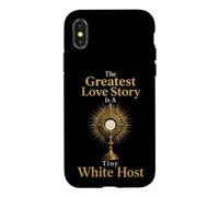 Catholic The Greatest Love Story Tiny White Host Gift Case for iPhone X/XS