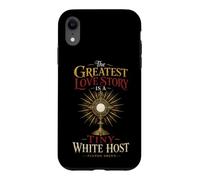 Catholic The Greatest Love Story Tiny White Host Gift Case for iPhone XR