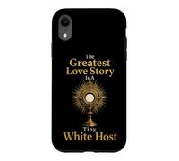 Catholic The Greatest Love Story Tiny White Host Gift Case for iPhone XR