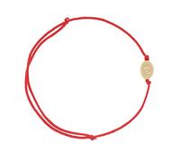Catholic Town adjustable cord bracelet with Stainless steel Our Lady of Charity "Virgen de la Caridad del Cobre" medal (SSBC2ISMK-RED)