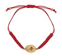 Catholic Town Beautiful adjustable red cord Bracelet with Stainless steel "Virgen de la Caridad del Cobre" medal (SSBCMHN-RED)