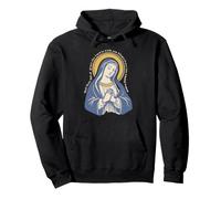 Catholic Vintage Hail Mary Full Of Grace Christian Pullover Hoodie