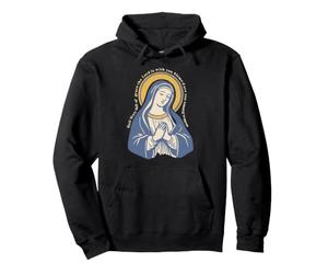 Catholic Vintage Hail Mary Full Of Grace Christian Pullover Hoodie