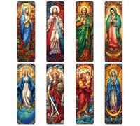 Catholic Virgin Mary Bookmarks, 48 Pcs Religious Saints Prayer Book Marks for Reading Women, Bulk Paper Page Marker Set with Jesus Saints Faith, Christian Gifts for Men Women Teens Church Supplies