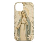 Catholic Virgin Mary Floral Prayer Art Devotional Look Case for iPhone 14 Plus