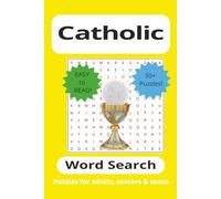 Catholic Word Search Puzzle Book: Word Searches with Easy to Read Print about Catholicism, Christianity, The Bible and More | 6x6 inches, 110 pages | ... Gift for Vacations, Holidays and Free Times