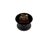 Catholic Yes, I'm A Priest Homily Humor Gift PopSockets Adhesive PopGrip