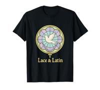 CatholicCore Pastel Rose Window Stained Glass Aesthetic T-Shirt