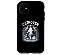 Cathoven/Funny Classical Music & Piano Cat Beethoven Pun Case for iPhone 11