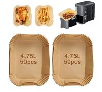 Cathpetic 100PCS Ninja Double Stack XL 9.5L SL400UK Air Fryer Baking Paper Liners,Disposable Baking Paper Liners Accessories for Ninja Double Stack Airfryer SL400UK