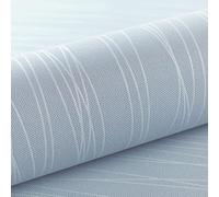 Cathpetic Blue Striped Wallpaper Features Metallic Silver Blue Textured Wallpaper for Living Room Bedroom Kitchen Hallway Front Room,9.5×0.53m Non Woven Fabric Wall Paper