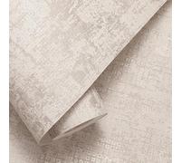 Cathpetic Browm Concrete Wallpaper Silver Glitter Textured with Metallic Feature Retro Decorative Luxury Wall Paper Roll for Living Room Bedroom Kitchen Front Room,3 Roll=15m²