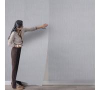 Cathpetic Grey Striped Wallpaper Mix Plain Thick Textured Wallpapers Modern 3D Embossed Grey Wall Paper for Bedroom Adults Teenager Living Room Lounge Hallway,3 Roll=15m²
