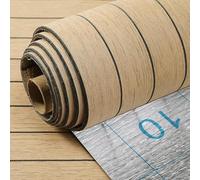 Cathpetic Peel and Stick Wallpaper Brown Wood Wall Panelling Self Adhesive Wallpaper 40 * 300cm Thicken Wood Slats Waterproof Insulating Wall Paper for Kitchen,Living Room,Bathroom