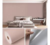 Cathpetic Pink Self Adhesive Thermal Wallpaper,Peel and Stick Wall Panels 5 Roll=75 sq.ft,3mm Thick Waterproof Insulating Wall Paper for Kitchen,Living Room,Bedroom,Thermal Wallpaper for Cold Walls