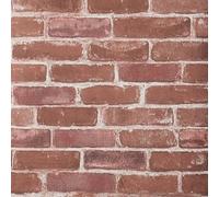 Cathpetic Red Brick Wallpaper Textured Vintage Rustic 3D Brick Effect Wallpaper for Fireplace Living Room Bedroom Kitchen Cafe Decoration,53 x 950cm 1 Roll
