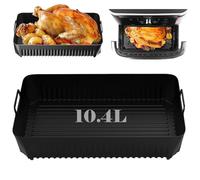 Cathpetic Silicone Air Fryer Liners for Ninja Foodi Flexdrawer AF500UK 10.4L,Ninja Af500Uk Liners Accessories 1X10.4L