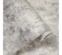 Cathpetic Silver Grey Concrete Wallpaper for Living Room, Bedroom, Fireplace Neutral Decorative Luxury Wall Paper with Distressed Pattern,Glitter Textured Finish & Metallic Detailing,950 * 50CM=5m²
