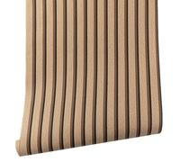 Cathpetic Wood Slats Wallpaper 9.5×0.53m,Light Brown Wood Panel Wallpaper Rustic Wooden Slat Wall Panelling for Living Room Bedroom Hallway Stairs,Non Woven Fabric Wall Paper