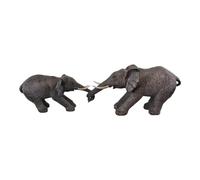 Caths Direct Set of 2 Elephant Figurines Pulling with Their Trunks Linked