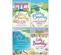 Cathy Bramley Collection 4 Books Set (My Kind of Happy, A Patchwork Family, A Match Made in Devon, The Lemon Tree Café)