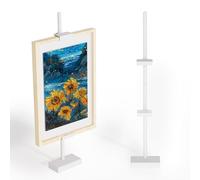 Cathyeen Adjustable Tabletop Picture Frame Stand - Up to 29" Height, Frame Holder Stand Table Easels for Display, Metal Standing Easel Display Stand for Picture Frames, Artwork, Canvas (White)