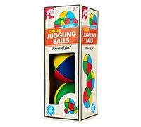 Cathys Candy Cart Set Of 3 Retro Traditional Classic Juggling Balls Multi Coloured Clown & Circus Style In Gift Box, Ideal Secret Santa, Present, stocking Filler, Birthday Gift, Party Games.